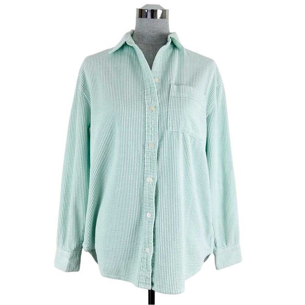 GAP Mint Long Sleeve Corduroy Button Down